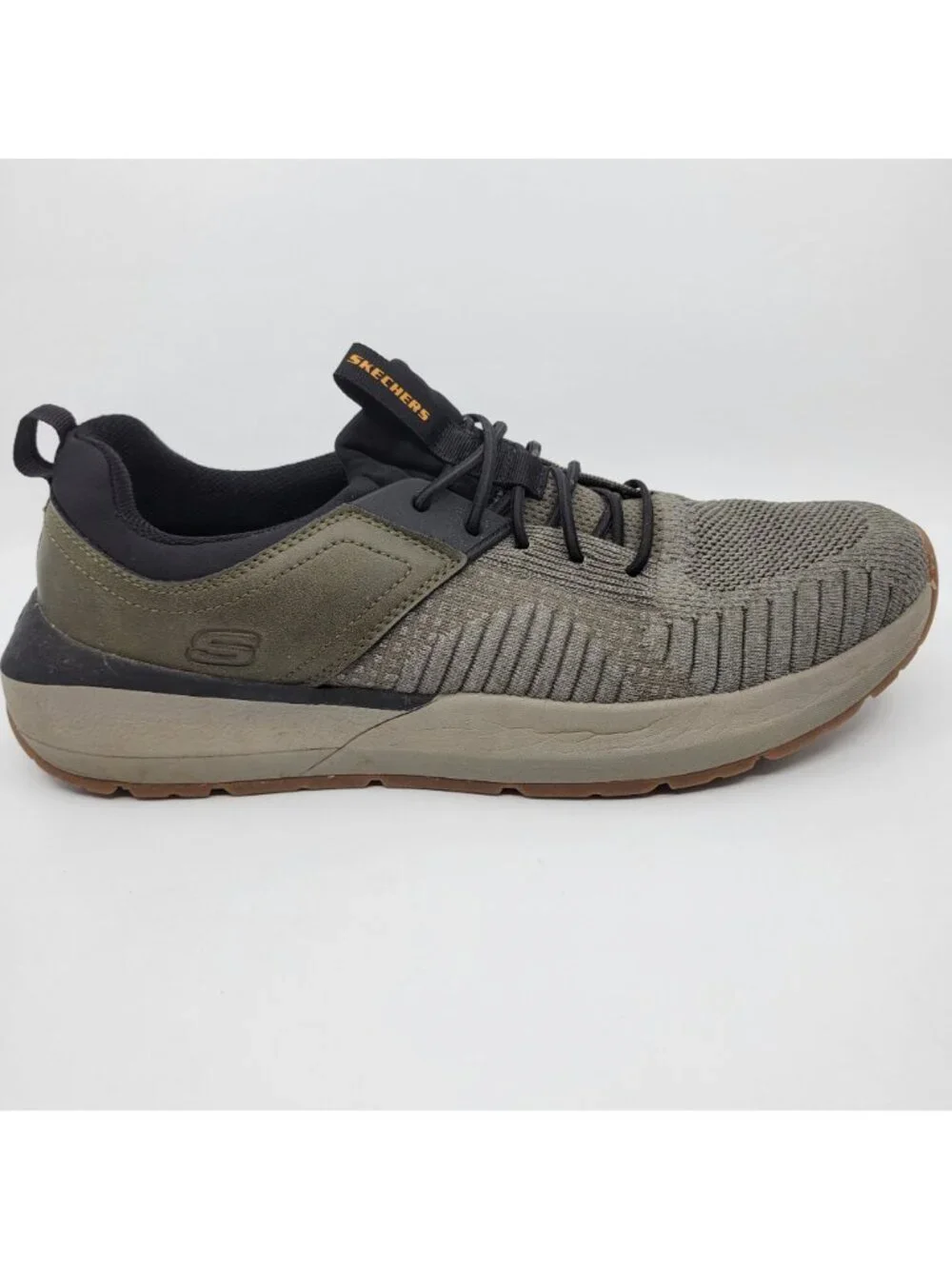 Skechers Men's Neville - Calhan Slip On Shoes Bungee Olive Green & Black Size 12